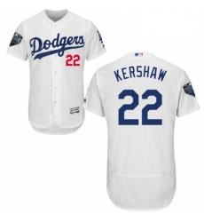 Mens Majestic Los Angeles Dodgers 22 Clayton Kershaw White Home Flex Base Authentic Collection 2018 World Series Jersey Mens Majestic Los Angeles Dodgers 22 Clayton Kershaw White Home Flex Base Authentic Collection 2018 World Series Jersey