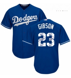Mens Majestic Los Angeles Dodgers 23 Kirk Gibson Authentic Royal Blue Team Logo Fashion Cool Base MLB Jersey Mens Majestic Los Angeles Dodgers 23 Kirk Gibson Authentic Royal Blue Team Logo Fashion Cool Base MLB Jersey