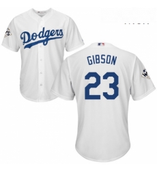 Mens Majestic Los Angeles Dodgers 23 Kirk Gibson Replica White Home 2017 World Series Bound Cool Base MLB Jersey Mens Majestic Los Angeles Dodgers 23 Kirk Gibson Replica White Home 2017 World Series Bound Cool Base MLB Jersey