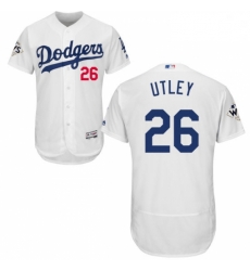 Mens Majestic Los Angeles Dodgers 26 Chase Utley Authentic White Home 2017 World Series Bound Flex Base Jersey Mens Majestic Los Angeles Dodgers 26 Chase Utley Authentic White Home 2017 World Series Bound Flex Base Jersey