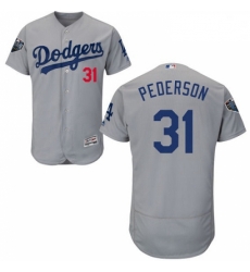 Mens Majestic Los Angeles Dodgers 31 Joc Pederson Gray Alternate Flex Base Authentic Collection 2018 World Series Jersey Mens Majestic Los Angeles Dodgers 31 Joc Pederson Gray Alternate Flex Base Authentic Collection 2018 World Series Jersey