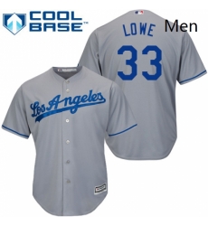 Mens Majestic Los Angeles Dodgers 33 Mark Lowe Replica Grey Road Cool Base MLB Jersey Mens Majestic Los Angeles Dodgers 33 Mark Lowe Replica Grey Road Cool Base MLB Jersey