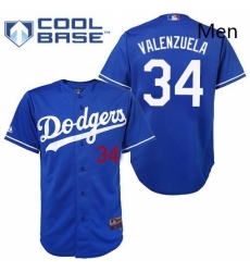 Mens Majestic Los Angeles Dodgers 34 Fernando Valenzuela Replica Royal Blue Cool Base MLB Jersey Mens Majestic Los Angeles Dodgers 34 Fernando Valenzuela Replica Royal Blue Cool Base MLB Jersey