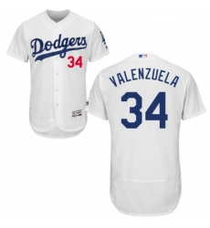 Mens Majestic Los Angeles Dodgers 34 Fernando Valenzuela White Home Flex Base Authentic Collection MLB Jersey Mens Majestic Los Angeles Dodgers 34 Fernando Valenzuela White Home Flex Base Authentic Collection MLB Jersey