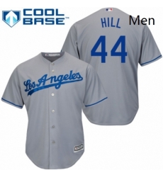 Mens Majestic Los Angeles Dodgers 44 Rich Hill Replica Grey Road Cool Base MLB Jersey Mens Majestic Los Angeles Dodgers 44 Rich Hill Replica Grey Road Cool Base MLB Jersey