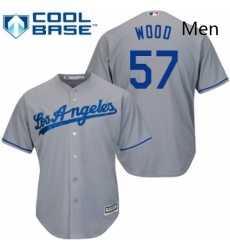 Mens Majestic Los Angeles Dodgers 57 Alex Wood Replica Grey Road Cool Base MLB Jersey Mens Majestic Los Angeles Dodgers 57 Alex Wood Replica Grey Road Cool Base MLB Jersey