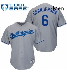 Mens Majestic Los Angeles Dodgers 6 Curtis Granderson Replica Grey Road Cool Base MLB Jersey Mens Majestic Los Angeles Dodgers 6 Curtis Granderson Replica Grey Road Cool Base MLB Jersey