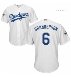 Mens Majestic Los Angeles Dodgers 6 Curtis Granderson Replica White Home 2017 World Series Bound Cool Base MLB Jersey Mens Majestic Los Angeles Dodgers 6 Curtis Granderson Replica White Home 2017 World Series Bound Cool Base MLB Jersey