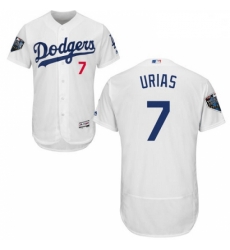 Mens Majestic Los Angeles Dodgers 7 Julio Urias White Home Flex Base Authentic Collection 2018 World Series Jersey Mens Majestic Los Angeles Dodgers 7 Julio Urias White Home Flex Base Authentic Collection 2018 World Series Jersey