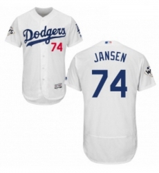 Mens Majestic Los Angeles Dodgers 74 Kenley Jansen Authentic White Home 2017 World Series Bound Flex Base Jersey Mens Majestic Los Angeles Dodgers 74 Kenley Jansen Authentic White Home 2017 World Series Bound Flex Base Jersey