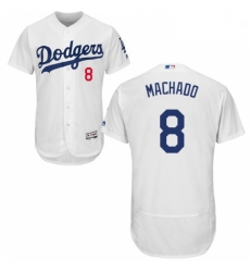 Mens Majestic Los Angeles Dodgers 8 Manny Machado White Home Flex Base Authentic Collection MLB Jersey Mens Majestic Los Angeles Dodgers 8 Manny Machado White Home Flex Base Authentic Collection MLB Jersey