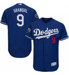 Mens Majestic Los Angeles Dodgers 9 Yasmani Grandal Royal Blue Flexbase Authentic Collection 2018 World Series Jersey Mens Majestic Los Angeles Dodgers 9 Yasmani Grandal Royal Blue Flexbase Authentic Collection 2018 World Series Jersey