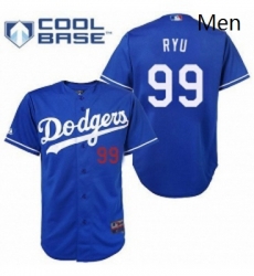 Mens Majestic Los Angeles Dodgers 99 Hyun Jin Ryu Authentic Royal Blue Cool Base MLB Jersey Mens Majestic Los Angeles Dodgers 99 Hyun Jin Ryu Authentic Royal Blue Cool Base MLB Jersey