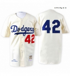Mens Mitchell and Ness 1955 Los Angeles Dodgers 42 Jackie Robinson Replica White Throwback MLB Jersey Mens Mitchell and Ness 1955 Los Angeles Dodgers 42 Jackie Robinson Replica White Throwback MLB Jersey
