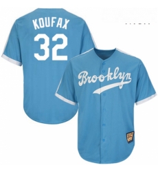 Mens Mitchell and Ness Los Angeles Dodgers 32 Sandy Koufax Replica Light Blue Throwback MLB Jersey Mens Mitchell and Ness Los Angeles Dodgers 32 Sandy Koufax Replica Light Blue Throwback MLB Jersey
