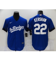 Men's Nike Los Angeles Dodgers #22 Clayton Kershaw Blue Cool Base Player Jersey Men's Nike Los Angeles Dodgers #22 Clayton Kershaw Blue Cool Base Player Jersey