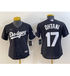 Women Los Angeles Dodgers 17 Shohei Ohtani Black Stitched Jersey 28Run Small 29 Women Los Angeles Dodgers 17 Shohei Ohtani Black Stitched Jersey 28Run Small 29