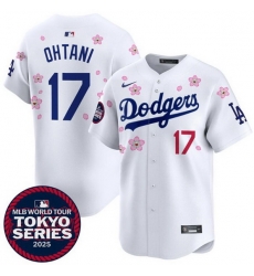 Women Los Angeles Dodgers 17 Shohei Ohtani White 2025 Tokyo Series Limited Stitched Baseball Jersey Women Los Angeles Dodgers 17 Shohei Ohtani White 2025 Tokyo Series Limited Stitched Baseball Jersey