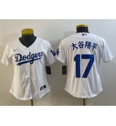 Women Los Angeles Dodgers 17 Shohei Ohtani White Stitched Jersey Women Los Angeles Dodgers 17 Shohei Ohtani White Stitched Jersey