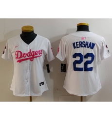 Women Los Angeles Dodgers 22 Clayton Kershaw White Pink Vin 26 Kobe Patch Stitched Baseball Jersey Women Los Angeles Dodgers 22 Clayton Kershaw White Pink Vin 26 Kobe Patch Stitched Baseball Jersey
