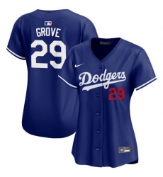 Women Los Angeles Dodgers 29 Michael Grove Blue Stitched Baseball Jersey Women Los Angeles Dodgers 29 Michael Grove Blue Stitched Baseball Jersey