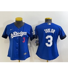 Women Los Angeles Dodgers 3 Chris Taylor Royal City Connect Stitched Baseball Jersey Women Los Angeles Dodgers 3 Chris Taylor Royal City Connect Stitched Baseball Jersey