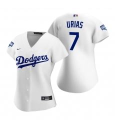 Women Los Angeles Dodgers 7 Julio Urias White 2020 World Series Champions Replica Jersey Women Los Angeles Dodgers 7 Julio Urias White 2020 World Series Champions Replica Jersey