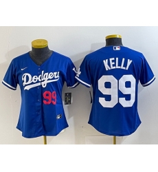 Women Los Angeles Dodgers 99 Joe Kelly Blue With Patch Stitched Jersey Women Los Angeles Dodgers 99 Joe Kelly Blue With Patch Stitched Jersey