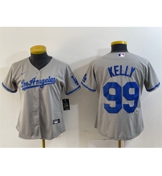 Women Los Angeles Dodgers 99 Joe Kelly Grey Stitched Jersey Women Los Angeles Dodgers 99 Joe Kelly Grey Stitched Jersey