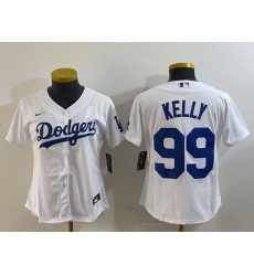 Women Los Angeles Dodgers 99 Joe Kelly White Stitched Jersey Women Los Angeles Dodgers 99 Joe Kelly White Stitched Jersey