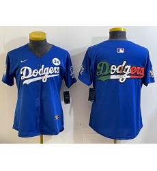 Women Los Angeles Dodgers Blank Blue 2024 World Series With No 34 Patch Home Limited Stitched Baseball Jersey 2 Women Los Angeles Dodgers Blank Blue 2024 World Series With No 34 Patch Home Limited Stitched Baseball Jersey 2