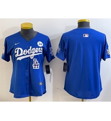 Women Los Angeles Dodgers Blank Blue 2024 World Series With No 34 Patch Home Limited Stitched Baseball Jersey Women Los Angeles Dodgers Blank Blue 2024 World Series With No 34 Patch Home Limited Stitched Baseball Jersey