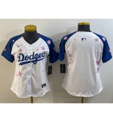 Women Los Angeles Dodgers Blank White Royal 2025 Tokyo Series Limited Stitched Baseball Women Los Angeles Dodgers Blank White Royal 2025 Tokyo Series Limited Stitched Baseball
