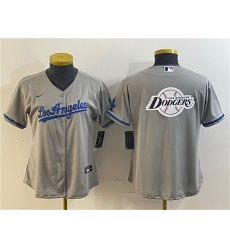 Women Los Angeles Dodgers Grey Team Big Logo Stitched Jersey Women Los Angeles Dodgers Grey Team Big Logo Stitched Jersey