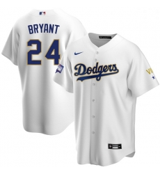 Women Los Angeles Dodgers Kobe Bryant Championship Gold Trim White Limited All Stitched Cool Base Jersey Women Los Angeles Dodgers Kobe Bryant Championship Gold Trim White Limited All Stitched Cool Base Jersey