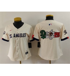 Women Los Angeles Dodgers Team Big Logo Cream 2024 City Connect Limited Stitched Jersey 1 Women Los Angeles Dodgers Team Big Logo Cream 2024 City Connect Limited Stitched Jersey 1