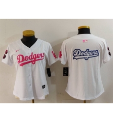 Women Los Angeles Dodgers Team Big Logo White Pink Vin 26 Kobe Patch Stitched Baseball Jersey 1 Women Los Angeles Dodgers Team Big Logo White Pink Vin 26 Kobe Patch Stitched Baseball Jersey 1
