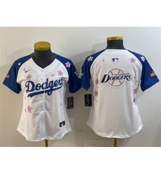 Women Los Angeles Dodgers Team Big Logo White Royal 2025 Tokyo Series Limited Stitched Baseball Jersey 002 Women Los Angeles Dodgers Team Big Logo White Royal 2025 Tokyo Series Limited Stitched Baseball Jersey 002