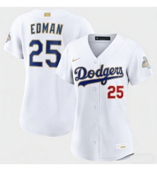 Women Los Angeles Dodgers Tommy Edman Nike White 2026 Gold Collection Stadium Jersey Women Los Angeles Dodgers Tommy Edman Nike White 2026 Gold Collection Stadium Jersey