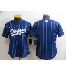Women's Los Angeles Dodgers Blank Navy Blue Pinstripe Stitched MLB Cool Base Nike Jersey1 Women's Los Angeles Dodgers Blank Navy Blue Pinstripe Stitched MLB Cool Base Nike Jersey1