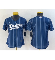 Women's Los Angeles Dodgers Blank Navy Blue Pinstripe Stitched MLB Cool Base Nike Jersey Women's Los Angeles Dodgers Blank Navy Blue Pinstripe Stitched MLB Cool Base Nike Jersey