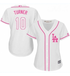 Womens Majestic Los Angeles Dodgers 10 Justin Turner Replica White Fashion Cool Base MLB Jersey Womens Majestic Los Angeles Dodgers 10 Justin Turner Replica White Fashion Cool Base MLB Jersey
