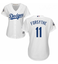 Womens Majestic Los Angeles Dodgers 11 Logan Forsythe Authentic White Home 2017 World Series Bound Cool Base MLB Jersey Womens Majestic Los Angeles Dodgers 11 Logan Forsythe Authentic White Home 2017 World Series Bound Cool Base MLB Jersey