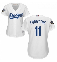Womens Majestic Los Angeles Dodgers 11 Logan Forsythe Authentic White Home Cool Base 2018 World Series MLB Jersey Womens Majestic Los Angeles Dodgers 11 Logan Forsythe Authentic White Home Cool Base 2018 World Series MLB Jersey