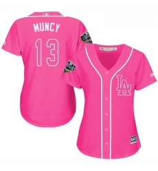 Womens Majestic Los Angeles Dodgers 13 Max Muncy Authentic Pink Fashion Cool Base 2018 World Series MLB Jersey Womens Majestic Los Angeles Dodgers 13 Max Muncy Authentic Pink Fashion Cool Base 2018 World Series MLB Jersey