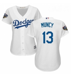 Womens Majestic Los Angeles Dodgers 13 Max Muncy Authentic White Home Cool Base 2018 World Series MLB Jersey Womens Majestic Los Angeles Dodgers 13 Max Muncy Authentic White Home Cool Base 2018 World Series MLB Jersey