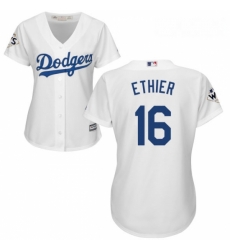 Womens Majestic Los Angeles Dodgers 16 Andre Ethier Authentic White Home 2017 World Series Bound Cool Base MLB Jersey Womens Majestic Los Angeles Dodgers 16 Andre Ethier Authentic White Home 2017 World Series Bound Cool Base MLB Jersey