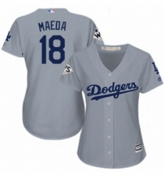Womens Majestic Los Angeles Dodgers 18 Kenta Maeda Authentic Grey Road 2017 World Series Bound Cool Base MLB Jersey Womens Majestic Los Angeles Dodgers 18 Kenta Maeda Authentic Grey Road 2017 World Series Bound Cool Base MLB Jersey