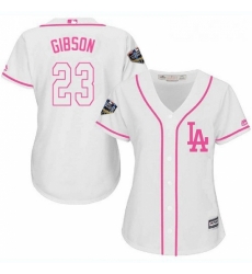 Womens Majestic Los Angeles Dodgers 23 Kirk Gibson Authentic White Fashion Cool Base 2018 World Series MLB Jersey Womens Majestic Los Angeles Dodgers 23 Kirk Gibson Authentic White Fashion Cool Base 2018 World Series MLB Jersey