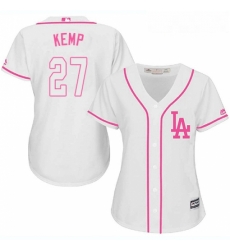 Womens Majestic Los Angeles Dodgers 27 Matt Kemp Authentic White Fashion Cool Base MLB Jersey Womens Majestic Los Angeles Dodgers 27 Matt Kemp Authentic White Fashion Cool Base MLB Jersey